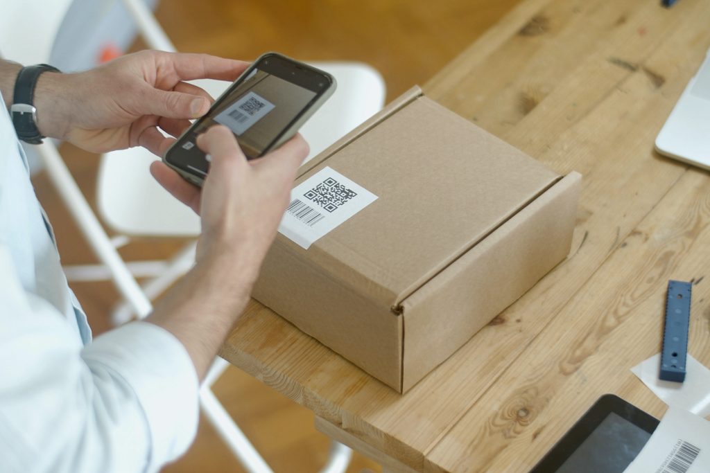 L'utilisation d'un QR code sur un colis